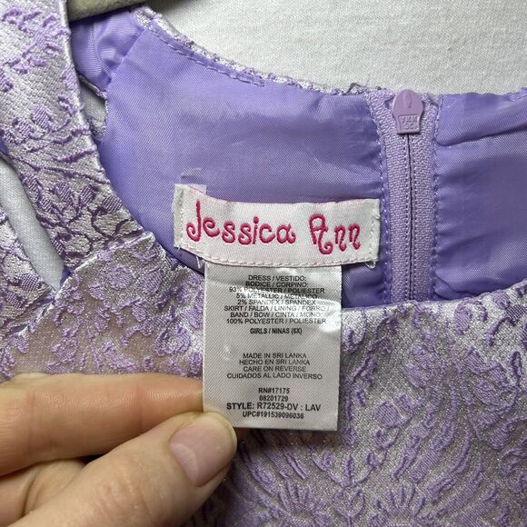 Jessica Ann Little Girls Dress Purple Size 6 - Picture 2 of 5